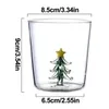 Wijnglazen Kerstboom Glazen beker Schattig Water Thee Wijn Herbruikbaar Drinkgerei Hoge borosilicaatmelk voor kersthuisdecoratie 231205