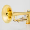 Japonya Kalitesi Made 8345 BB Trompet B Düz Pirinç Gümüş Kaplama Profesyonel Trompet Müzik Aletleri Deri Kılıf