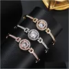 Chaîne Élégant Lien Chaîne Bracelets Pour Femmes Dames Creux Cercle Zircon Pierre Cz Diamants Homard Fermoir Bracelets Bijoux En Gros Dro Dh5Yu