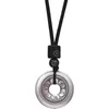 Łańcuchy Kreatywne 925 Srebrny okrągły wisiorek dla mężczyzn i kobiet sześć znaków stu błogosławieństwa Naszyjnik w stylu chińskim biżuterię w stylu chińskim