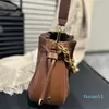 Suede Buckle Bag Chain Knight Handväskor Vintage Womens Bag Desigenr Purses Lady Brown Drawstring Shoulder Bags