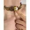 Chaînes Chinois Rétro Laiton Punk Titane Acier Collier