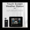 Desk Table Clocks Weather Station with Touch Screen Wall Clock Temperature Humidity Meter Table Desk Clocks with Outdoor Sensor for Home 231205