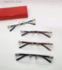 Nouvelle vente claire petite lentille carrée monture sans monture branches en acétate lunettes optiques hommes et femmes style d'affaires lunettes modèle 0287OA