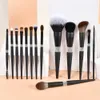 15 High-end Dazzling Queen Matte Black Makeup Brushes and Tools From Biyouyi New Makeup Brush