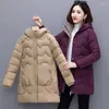 Женские плащи, зимняя куртка 2023, женская парка, одежда, свободное длинное пальто, толстое теплое пуховое хлопковое зимнее пальто, женское пальто с подкладкой, 7XL