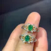Cluster Rings CoLife Jewelry Fashion Silver Ring For Young Girl 4 5mm Natural Colombia Emerald 925