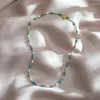 Catene stile bohemien moda pietra naturale perle collana di gioielli in rilievo per le donne 2023 catena maglione regolabile con pulsante OT