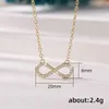 Collier chaîne clavicule exquise pour femmes, pendentif en forme d'infini avec CZ éblouissant, bijoux à la mode pour fête de mariage