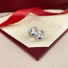 Earrings designer for women earrings stud luxury High Polished Earring with diamond Titanium steel earring Hip Hop Stud Gold Rose siliver st