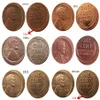 US Wheat Penny Head 6pcs olika fel med ett off -center hantverkhänge Tillbehör Kopia mynt278f
