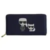 여성 PU 지갑 지갑 Karl Lagerfelds Pattern Girls Long Wallets Kawaii 동물 여성 패션 동전 포켓 백 S272H255J