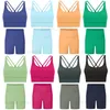 Sports Yoga bra Back cross push Shock-proof Fitness sexy Yoga shorts High waisted women's Sports nude crop top Women's Yoga workout Bra Running compression sweatpants