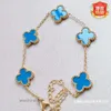 Designervan Clover Bracelet Fashion Classic Clover Bracelet Good Luck Reverible Five Flowers Bracelet 18K Coloress Ladies Gift