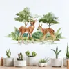 Wall Decor Animal Stickers Animals Safari Wall Stickers for Kids Wall Children Baby Bedroom Kids Wallpaper Home Decor Self-Adhesive Murals 231204