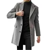 Trench da uomo Cappotto britannico da uomo Cappotto invernale elegante Cappotto lungo Giacca a vento da uomo Casual Giacche da lavoro Uomo Cappotto caldo Capispalla Streetwear 231204