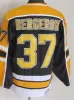 Hockey Hommes Hockey Sur Glace Vintage Rétro 33 Zdeno Chara Jersey 37 Patrice Bergeron 30 Gerry Cheevers 77 Ray Bourque Couture Accueil Noir Jaune W