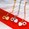 Heart-shaped Bracelet Proverbs Pendant for Women Gift Metal Brand Designbracelets Fashion Female Gold Jewelry Gifts Q0603303r