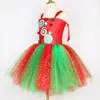Платья для девочек, блестящие красные, зеленые рождественские платья конфет для девочек, рождественские наряды, рождественская тематическая вечеринка, платье-пачка принцессы, костюм, детская одежда 231204