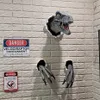 Sculpture de dinosaure murale, affiche et imprimés de buste éclatant réaliste pour la maison 2108112864