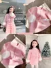 Ensembles de vêtements Double boutonnage manteau jupe courte 2 pièces enfants hiver princesse vêtements ensemble enfant en bas âge fille automne enfants treillis costume élégant 231204