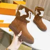 Botas de marca famosas de luxo carta lambswool botas de neve espessadas novas botas de moda feminina, sapatos de algodão quente antiderrapante moda botas de ouro 03