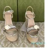 Trendy mode sleehak sandalen platform espadrille voor dames meisjes dame dames veelkleurige vrijetijdsbesteding jokersize waterkant mooi