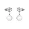 Sterling Silver 925 Premium Austrian Crystal Jewelry Dangle Drop Pearl Stud Earrings For Women Destiny Jewellery