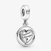 100% 925 Sterling Silver Spinning Forever Always Soulmate Dangle Charms Fit Original Bracelet à breloques européen Mode Femmes Weddi218o