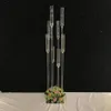 Akrilik şamelabra 8 başlık kolları şam tutucular düğün masası merkez parçası çiçek standı tutucu şamdan parti ev dekor242p