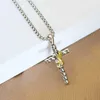 Dy Cross Double x Necklaces Thread Pendant Classic Necklace Button313b