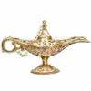 ALADDIN LAMP Traditionell ihålig saga Magic Aladdin Ing Lamp Tea Pot Retro Home Decoration Accessories X0710343B