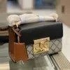 Messenger Luxury Designer Bag Lady Fashion Lock Flap Totes Chain Shoulder Cross Body Handbag Young Square Leather Letter Women295s