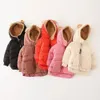 Cappotto per bambini Abbigliamento in cotone Ispessito Piumino per bambina Giacca per bambini Cappotto invernale caldo Cerniera con cappuccio Costume Capispalla per ragazzi 231204