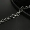 Vintage Patchwork Chain Sieraden RVS Rolo Chain Gevlochten Chain Link Armband Zilver 9mm 8.26inch n1461