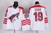 Fabryczne wylot męskie tanie kojoty phoenix 19 Shane Doan Czerwony biały czarny czarny nowy styl Szygowane pełne hafty logo logos lodowe koszulki hokejowe