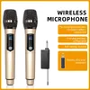 Microfoons Oplaadbare draadloze microfoon Originele Dual Handheld met ontvanger Dynamic voor Karaoke 231204