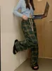 Женские брюки из двух частей QWEEK Корейская мода Красные клетчатые женские брюки Y2K Винтажные зеленые свободные широкие брюки в клетку Harajuku Спортивные штаны для бега 231204