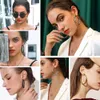 Classic Gold Silver Round Circle Big Hoop Earrings Dainty 30mm 40mm 50mm Stainless Steel Tube Hoop Clip On Earing Jewelry