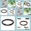 Bracelets de charme Commerce extérieur Hommes Corde Twist Bracelet Les deux et les femmes peuvent porter du cuir Infinity Drop Livraison Bijoux Dhggw