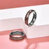 Wedding Rings 6mm Hawaiian Koa Wood And Abalone Shell Tungsten Carbide For Women MenWedding Lois22236d