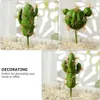 Christmas Decorations 8 Pcs Artificial Cactus Mini Succulent Plants Simulation Small Live Decorative Fake Flowers 231205