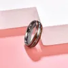 Anéis de casamento 6mm madeira koa havaiana e concha de abalone carboneto de tungstênio para mulheres homens casamento lois223471