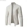 Pulls pour hommes Cardigan tricoté Couleur unie Casual Veste serrée de haute qualité Pull japonais Couple