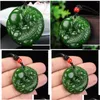 Pendant Necklaces Pendant Necklaces Nelace Jewelry Statue Jade Green Pixiu Natural Jasper Amet Drop Delivery Jewelry Necklaces Pendant Dhggs