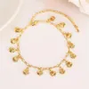 Nouvelle mode coréenne Fine jaune 14K véritable or massif GF charme illimité bracelet multi-éléments allonger la taille longueur cheville été St2634