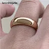 Wedding Rings Classic Rose Gold Color Tungsten Ring For Women Men Carbide Engagement Band Dome Polished Finish Width 8mm 6mm 231205