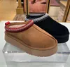 Tasman 1ugglie-05 Slippers Chestnut Fur Slides Sheepskin Shearling Tazz Tazz Tazz New Mules Men Ultra Mini Platform Fashion Boot Shoes Apper Comfort Fart Fall Shoe YT2