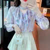 Women's Blouses Long Sleeve Chiffon Shirt Spring And Autumn 2023 Fashion Top Age Reducing Beautiful Foreign Style Small