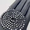 Colar de tênis personalizado com corrente de diamante Moissanite preta de 3 mm